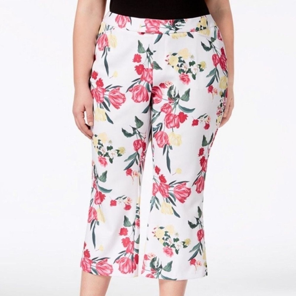 INC Women's‎ Sz 12 Floral Hawiian PrintedCropped Pants